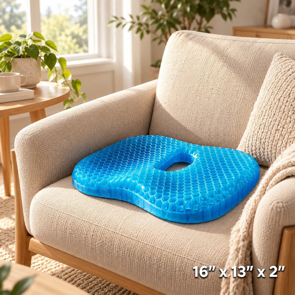 Open honeycomb structure of the gel cushion